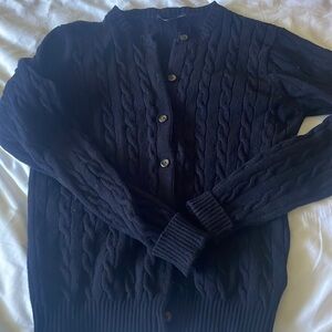 Navy brandy Melville wool cardigan